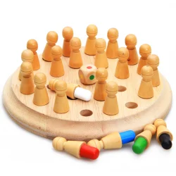 WOODEN MEMORY CHESS